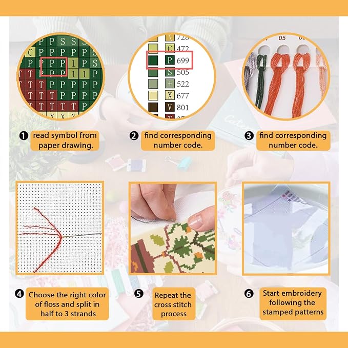 FREEBLOSS 11CT Cross Stitch Kit Stamped Cross Stitch Craft Kit - Image 4