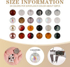 XSEINO About 1200PCS 6mm Glass Beads Bracelet Making Kit, 24 Assorted Black and - Image 2