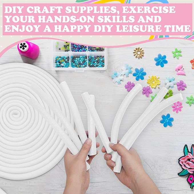 Frienda 5/8 Inch x 40 Ft White Foam Noodles - Image 3