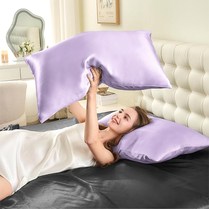 INFIIXSO Silk Pillow Cases 2 Pack Standard Size, Ultra Smooth & Soft Mulberry - Image 8