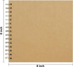 Vienrose DIY Scrapbook Album 8x8 Inch Hardcover Kraft Paper Scrap Book Photo - Image 4
