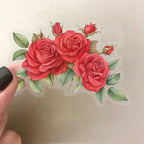 Transparent Flora Scrapbook Stickers Aesthetic Flowers Stickers | Transparent & - Image 5