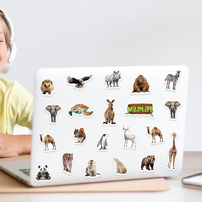 300Pcs Animals Foam Stickers, Self-Adhesive Cartoon Jungle Animals Foam Sticker - Image 2