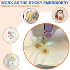 FURWEY 12PCS 8.5"x11" Wash Away Embroidery Stabilizer – Self Adhesive & - Image 6