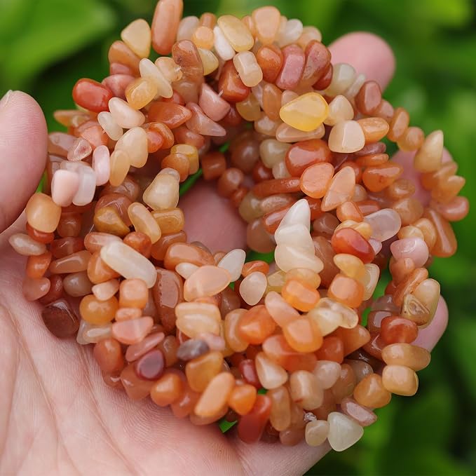 400pcs Natural Chip Stone Beads - Image 7