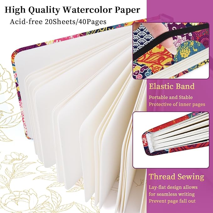 5x5 Handy Portable Handmade Cloth Fabric Hardcover Sewing Binding Travel - Image 5