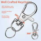LEOBRO 60 PCS Swivel Snap Hooks and Key Rings, Keychain Clips and Key Chain - Image 3