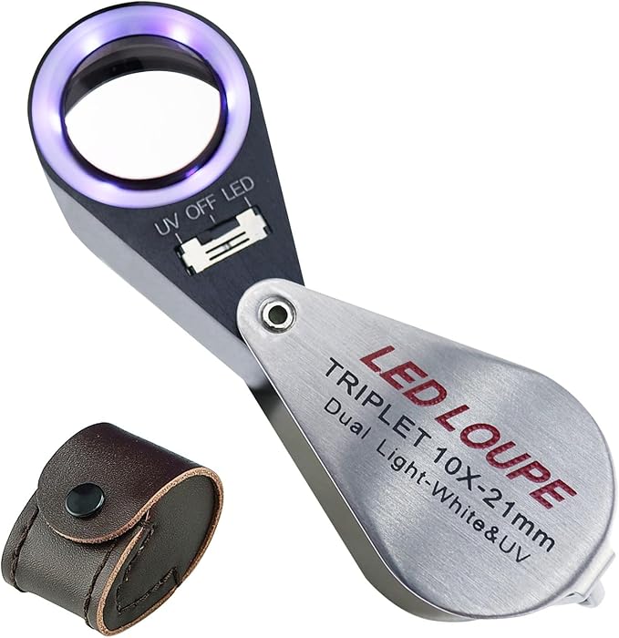 10x Foldable Pocket Magnifier Loupe by TEKCOPLUS