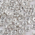 Zenkeeper 108Pcs 8mm Silver-Plated Czech Crystal Rhinestone Rondelle Spacer by Zenkeeper