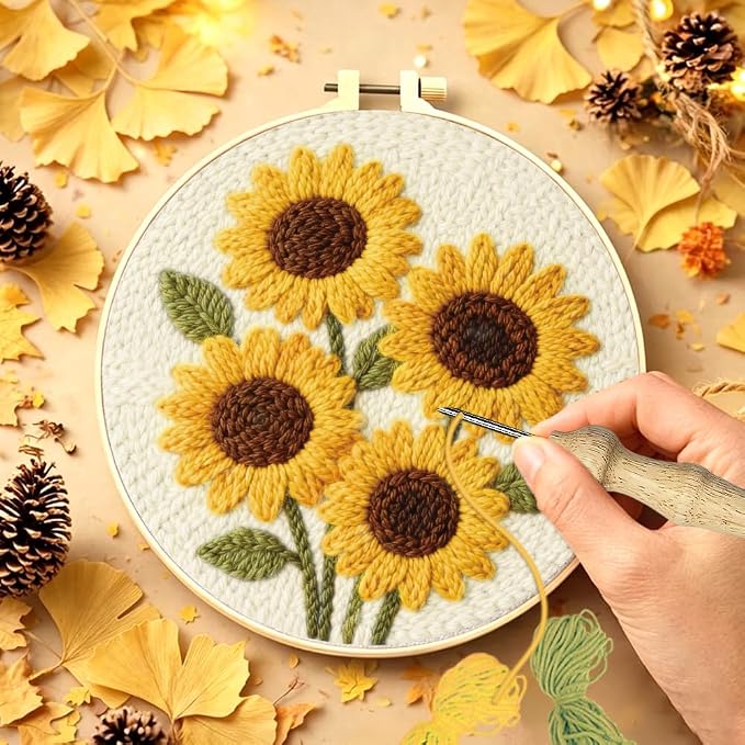 INFUNLY Sunflower Punch Needle Kit - Image 5