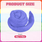 MECCANIXITY Wool Roving Yarn Soft Felting Wool 50g/1.76oz Pure Chunky Roving - Image 2