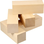 JAPCHET 12 Pieces 6 x 2 x 2 Inch Basswood Carving Blocks, Natural Unfinished - Image 5