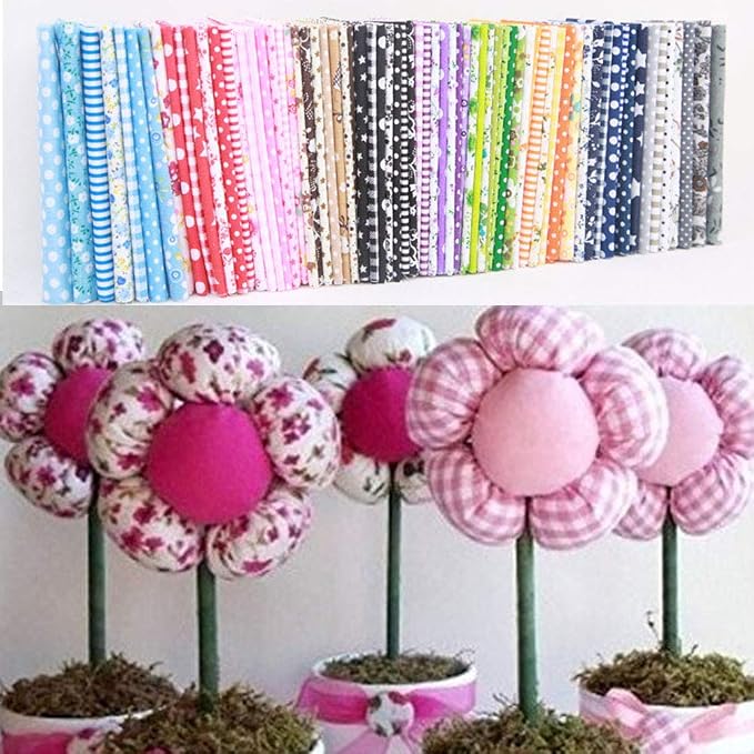 Colored Craft Felt Fabric Patchwork Cotton Sheets 50 Pieces 20 x 20cm - Image 4