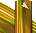 VViViD Premium Holographic Chrome Gold Craft Vinyl Roll 1ft x 5ft – Bubble-Free by VVIVIDVINYL