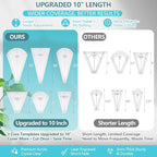 Kigley 10 Pcs 10 Inch and 5 Inch Dresden Plate Template - Image 5