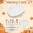 MotiMind 4 Set Ceramics to Paint Pumpkin Jewelry Tray Ready to Paint Your Own - Image 2