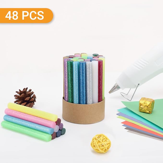 Manarty Glitter Color Hot Glue Sticks, Craft Adhesive Waxing Sticks Bulk - Image 7