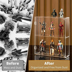 NIUBEE Acrylic Display Case, Wall Mounted or Desktop Dustproof Display Cabinet - Image 8