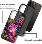 ZHEGAILIAN Case for iPhone 16 Pro, Panther Leopard Flower Durable Shockproof - Image 2