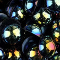 1500PCS 3-14mm BlackAB Flatback Pearls, 150g Half-Round ABS Pearls by Sqqzuie