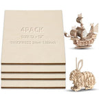 3 mm Baltic Birch Plywood 1/8 x 12 x 12 Inch, 4 Packs Craft Wood, Stronger Than by Unknown