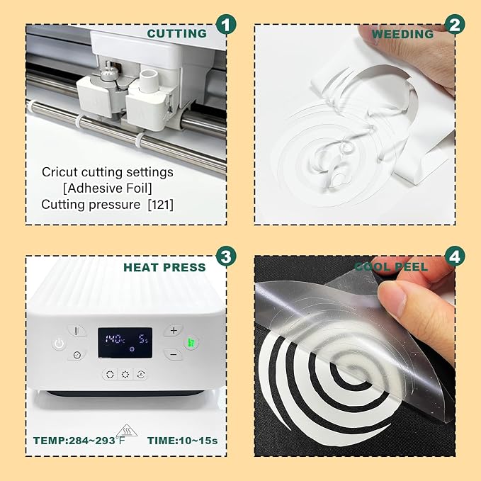 Iron on 12in X 10in 20pcs, HTV Heat Transfer Vinyl | HTV Easy to Cut & Weed - Image 4