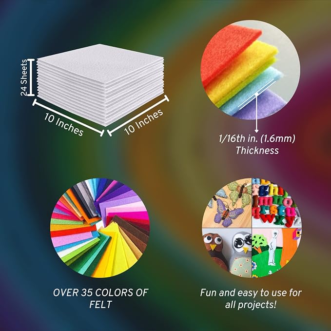 FabricLA Acrylic Felt Sheets for Crafts - Image 3