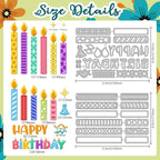 Cute Birthday Candles Metal Cutting Dies DIY Paper Craft Die Cuts Carbon Steel - Image 2