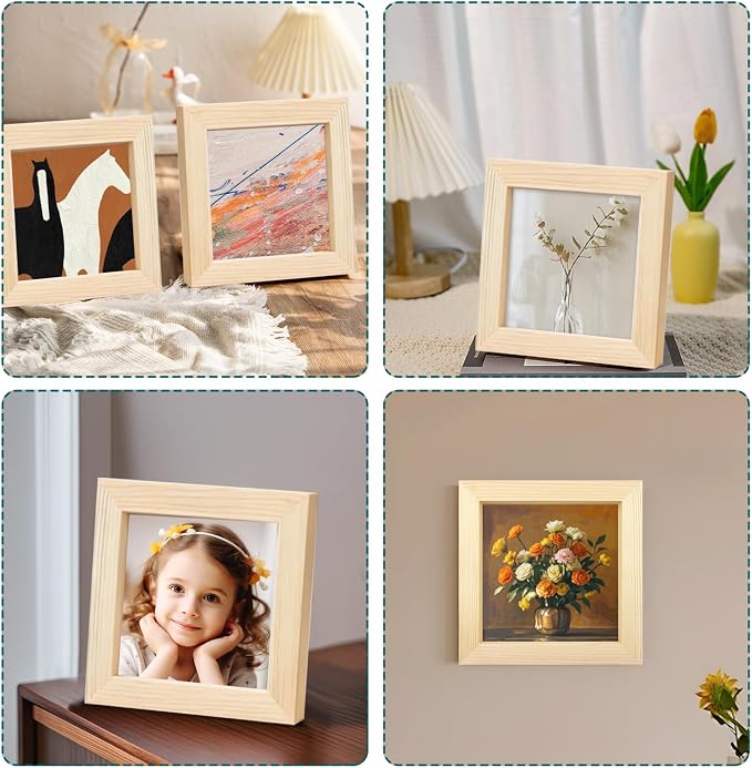 FSWCCK 15 Pack 6 x 6 inch Wood Panel Boards, Unfinished Wood Canvas Panels - Image 4