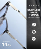 ANYLUV Blue Light Glasses for Men, Lightweight Computer Gaming Glasses - Image 5
