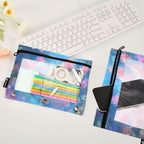 Shiny Axolotl Pencil Pouch for 3 Ring Binder, 2 Pack Waterproof Pencil Bags - Image 5