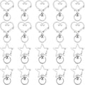 20PCS Star Swivel Keychain Clasps, DIY Accessories, Keyrings by Isslly