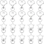 20PCS Star Swivel Keychain Clasps, DIY Accessories, Keyrings by Isslly