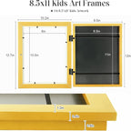 Kids Art Frames, 8.5x11 Front Opening Kids Artwork Frames Changeable, Milk - Image 4