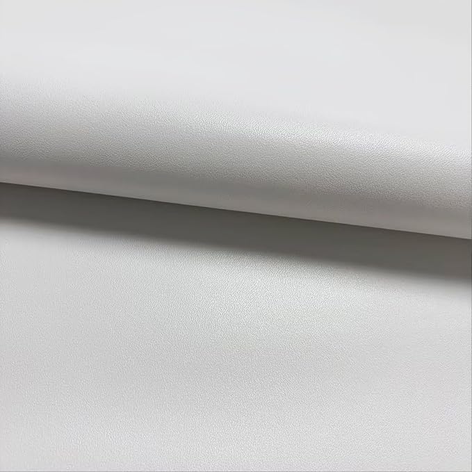White Faux Leather Fabric 197"×55" Smooth Grain Upholstery Vinyl - Image 7