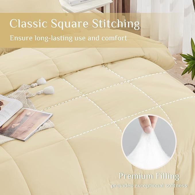 JOLLYVOGUE Twin XL Comforter Set, Ultra-Soft Bed in a Bag Twin XL Size 5 Pieces - Image 3