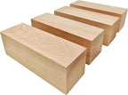 4Pcs Unfinished Basswood Blocks-2x2x6 Inch Rectangular Linden Wood Blocks - Image 4