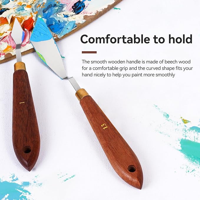 2 Pieces Palette Knife Set Stainless Steel Spatula palette knife - Image 7