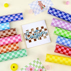Tintnut Rainbow Checkerboard Permanent Vinyl, waterproof, easy peel & stick - Image 7