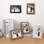 Fixwal 4x6 Picture Frames Set of 5, Vintage Multicolour Photo Frames - Image 2