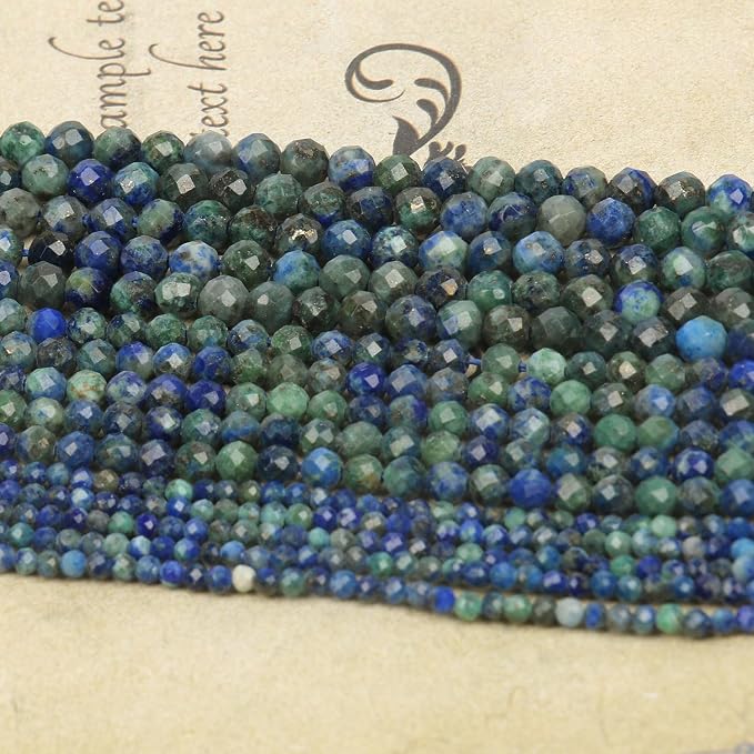 4mm 90pcs Phoenix Lapis Lazuli Tiny Gemstone Beads - Image 8