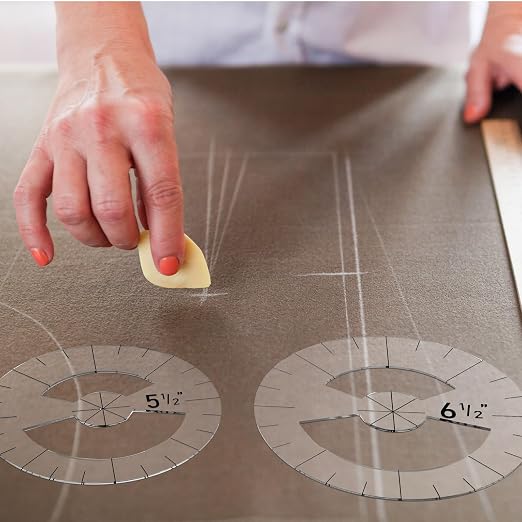 Geyee 5 Pcs Circle Ruler Quilting Template Set Circle Templates - Image 2