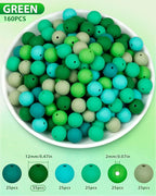 160PCS FIVEIZERO 12mm Silicone Beads - Image 2