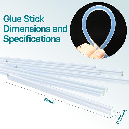 60 Count Premium Hot Glue Sticks 6" Long x 0.27" Diameter Mini Size Hot Melt - Image 4