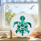 Sea Turtle Embroidery Kits for Beginners Adults, Hand DIY Embroidery Starter Kit - Image 2