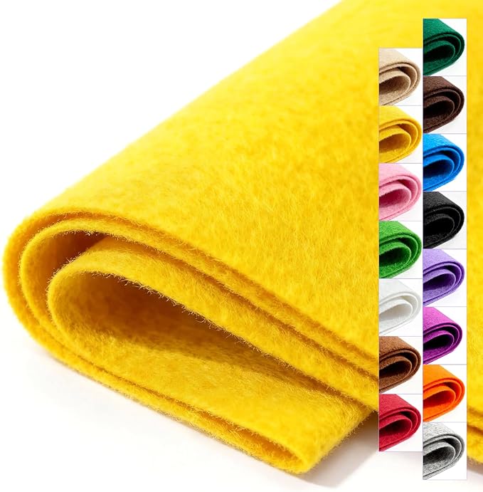 Felt Fabric 36'' X 36'' Large Felt Sheets Stiff Craft Felt by The Yard by FEIYAUMI