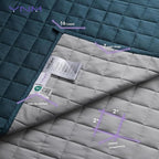 YnM Exclusive Weighted Blanket, Soothing Organic Long Stapled Cotton, Bed - Image 6