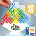 ALKISTA 48 Pcs Tetra Tower Balance Stacking Blocks Game, Board Games by ALKISTA