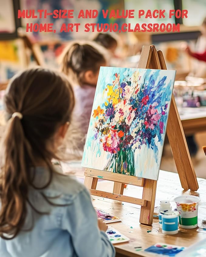 Simetufy 4 x 6 inch 12 Pack Small Painting Canvas Boards- Gesso Primed | - Image 6