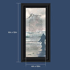 Footprints in the Sand Inspirational Wall Art, Beach Decor, Christian Gifts - Image 3